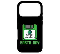 Save World Earth Day Disquette d'ordinateur Geek Retro Gamer Coque pour iPhone 17 Pro