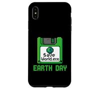 Save World Earth Day Disquette d'ordinateur Geek Retro Gamer Coque pour iPhone XS Max