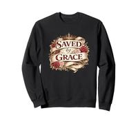 Saved by Grace Christian Angel Inspiring Ephesians 2:8 Article Sweatshirt