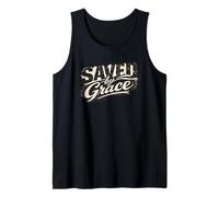 Saved by Grace Design Vintage en Forme de Foi chrétienne Débardeur