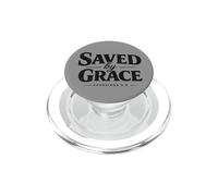 Saved by Grace Design Vintage en Forme de Foi chrétienne PopSockets PopGrip pour MagSafe