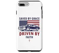 Saved by Grace, Driven by Faith - Men's Christian Muscle Car Coque pour iPhone 7 Plus/8 Plus