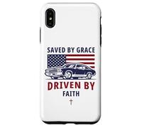 Saved by Grace, Driven by Faith - Men's Christian Muscle Car Coque pour iPhone XS Max