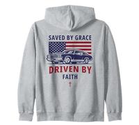 Saved by Grace, Driven by Faith - Men's Christian Muscle Car Sweat à Capuche