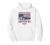 Saved by Grace, Driven by Faith - Men's Christian Muscle Car Sweat à Capuche