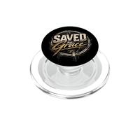 Saved by Grace Ephesians 2:8 Design d'inspiration chrétienne PopSockets PopGrip pour MagSafe