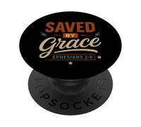 Saved by Grace Ephesians 2 8 - Religieux chrétiens Vintage PopSockets PopGrip Adhésif