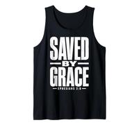 Saved by Grace Ephesians 2:8 Verse biblique chrétienne Débardeur