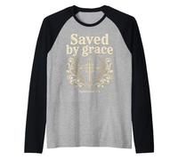 Saved by Grace Ephesians 2:8 Verse biblique chrétienne Manche Raglan