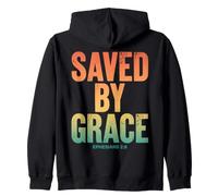 Saved by Grace Ephesians 2:8 Verse biblique chrétienne Sweat à Capuche