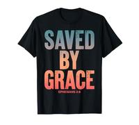 Saved by Grace Ephesians 2:8 Verse biblique chrétienne T-Shirt