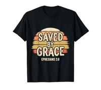 Saved by Grace Ephesians 2:8 Verse biblique chrétienne T-Shirt