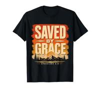 Saved by Grace Ephesians 2:8 Verse biblique chrétienne T-Shirt
