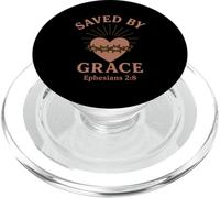 Saved by Grace Ephesians 2:8 Verset biblique chrétien PopSockets PopGrip pour MagSafe