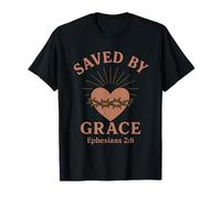 Saved by Grace Ephesians 2:8 Verset biblique chrétien T-Shirt