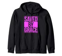 Saved by Grace Verse de la Bible Femme Ephésiens Écriture Foi Sweat à Capuche