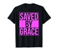 Saved by Grace Verse de la Bible Femme Ephésiens Écriture Foi T-Shirt
