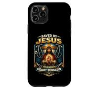 Saved by Jesus and an Amazing Heart Survivor Survivor Christ Coque pour iPhone 11 Pro