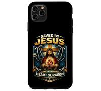 Saved by Jesus and an Amazing Heart Survivor Survivor Christ Coque pour iPhone 11 Pro Max
