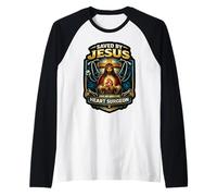 Saved by Jesus and an Amazing Heart Survivor Survivor Christ Manche Raglan