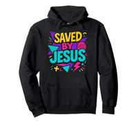 Saved by Jesus Christian Retro années 80-90 Memphis Pop Esthétique Sweat à Capuche