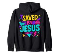 Saved by Jesus Christian Retro années 80-90 Memphis Pop Esthétique Sweat à Capuche