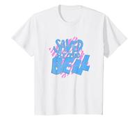 Saved by The Bell Logo Imprimé Tigre T-Shirt, Enfant, Blanc, 3 Ans