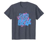 Saved by The Bell Logo Imprimé Tigre T-Shirt, Enfant, Bleu Chiné, 3 Ans