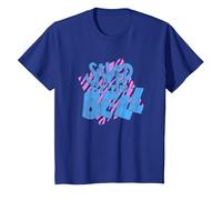Saved by The Bell Logo Imprimé Tigre T-Shirt, Enfant, Bleu Royal, 4 Ans