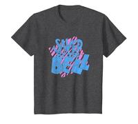 Saved by The Bell Logo Imprimé Tigre T-Shirt, Enfant, Chiné Foncé, 6 Ans