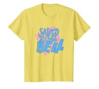 Saved by The Bell Logo Imprimé Tigre T-Shirt, Enfant, Citron, 3 Ans