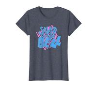 Saved by The Bell Logo Imprimé Tigre T-Shirt, Femme, Bleu Chiné, XS