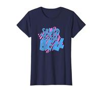 Saved by The Bell Logo Imprimé Tigre T-Shirt, Femme, Bleu Marine, XS