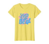 Saved by The Bell Logo Imprimé Tigre T-Shirt, Femme, Citron, L