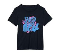 Saved by The Bell Logo Imprimé Tigre T-Shirt, Femme Grandes Tailles, Noir, 4X