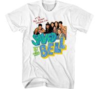 Saved by The Bell Title Screen Men's Sport T Shirts Mnner Damen Herren Wei Zack Kelly Slater Lisa Vintage TV Manches Courtes(Small)