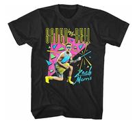 Saved by The Bell Zack Morris Air Guitar Men's T Shirt 80'S Mark-Paul Gosselaar Classic Breathable T Shirt Casual Round Neck Easy Tee Comfortable Tees Black M