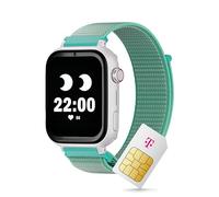 SaveFamily SaveWatch+ Montre intelligente pour enfant avec carte SIM Telekom + coupon Amazon après inscription - Montre pour enfant avec GPS et fonction d'appel, messages, mode école, SOS (arc-en-ciel