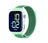 SaveFamily SaveWatch Plus 2 | Montre Connectée pour Enfant avec Localisateur GPS, Appels, Vidéo, Whatsapp, Spotify, App Store | Cadran Blanc et Bracelet en Tissu Ocean
