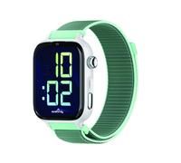 SaveFamily SaveWatch Plus 2 | Montre pour Enfant GPS, Appels, Whatsapp, App Store - Cadran Blanc et Bracelet en Tissu Ocean