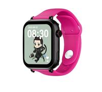 SaveFamily SaveWatch Plus 4G | Montre Connectée pour Enfants avec GPS, Appels, Vidéo, Whatsapp, Musique, Bluetooth et App Store | Carte SIM Incluse - Cadran Noir et Bracelet en Silicone Fuchsia