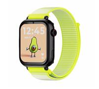 SaveFamily SaveWatch Plus 4G | Montre Connectée pour Enfants avec GPS, Appels, Vidéo, Whatsapp, Musique, Bluetooth et App Store | Carte SIM Incluse - Cadran Noir et Bracelet en Tissu Jaune