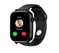 SaveFamily SaveWatch Plus 4G | Montre Connectée pour Enfants avec GPS, Appels, Vidéo, Whatsapp, Musique, Bluetooth et App Store | Cadran Noir et Bracelet en Silicone Noir