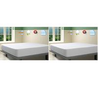 Savel - Protège-Matelas | Coton | Flanelle | Imperméable | 160x200cm Blanc (Lot de 2)