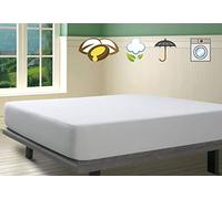 Savel, Protège-Matelas Tissu éponge Bouclette 100% Coton imperméable avec Traitement à l'huile d'argan |135x190/200 cm | Ajustable | Barrière PU imperméable et Anti-acariens