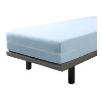 Savel - Rénove Matelas Éponge Bouclette 100% Coton Élastique - Bleu (150x190/200cm) | Protège-Matelas | Alèse | Housse Integrale de Matelas - Disponible en Plusieurs Dimensions