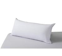Savel Taie d'oreiller en 100% Coton Doux et Absorbant Motif à Rayures 105 Blanc