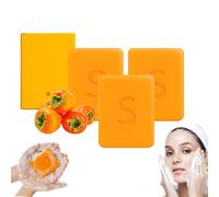Savelina Lot de 3 savons kaki naturels contre les odeurs corporelles - Neutralise les substances responsables des odeurs, nettoyage doux pour les peaux matures et sensibles, sans parfum puissant pour