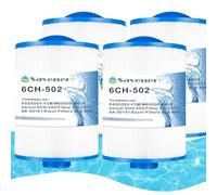 Savener Lot de 4 cartouches filtrantes 6CH-502 PAS50SV pour jacuzzi, compatibles avec PAS50SV-F2M, Unicel 6CH-502, Filbur FC-0311, M60506, AR50, AK-90161, Excel Filters XLS-604, 50 m²