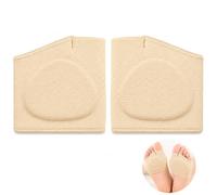 Savento Métatarsiens Coussinets Avec Gel Pour Durillons,Beige Réutilisable | Coussinet Avant-Pied Métatarsien, Doux et Respirant, Réduit Pression et Gêne pour Marche, Course et Position Debout